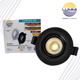 Luminaria LED dirigible de empotrar redonda de 7W  - Negro (1611)