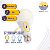 FOCO TIPO A-60 3 TONOS DE LUZ (A60SMD9CCT)