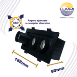 Luminaria LED empotrable con distribución telescópica de 18W (1418)