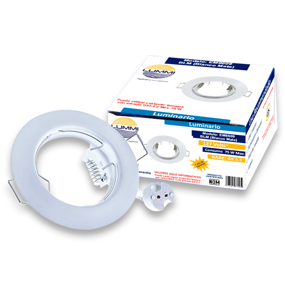 Luminario de empotrar para MR16 (EM8609/BLM)