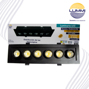 Luminaria LED empotrable con distribución telescópica de 40W (1436)