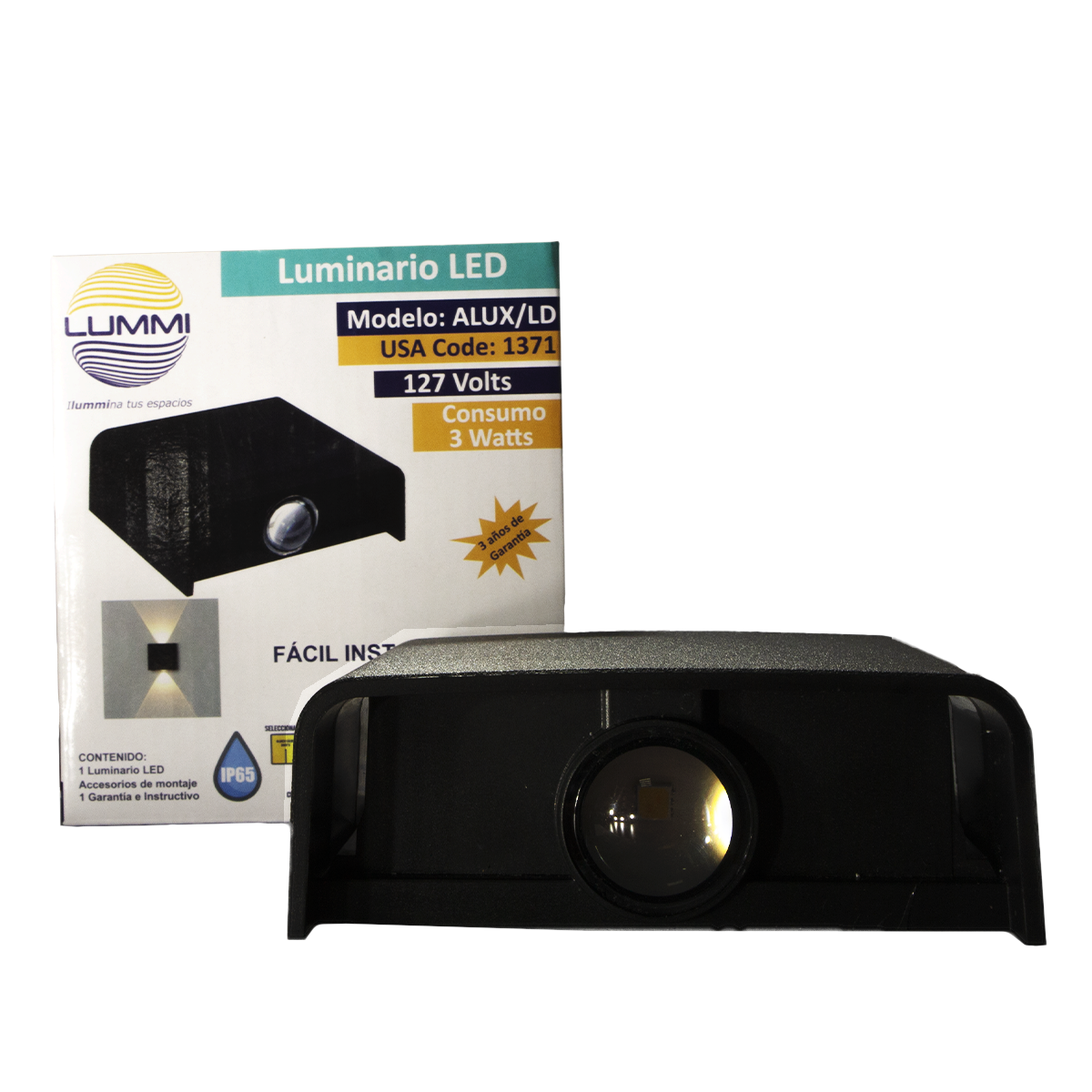 Arbotante de pared de 3W - 2 luces (1371)