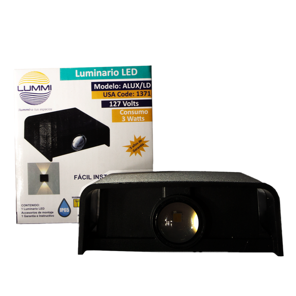 Arbotante de pared de 3W - 2 luces (1371)