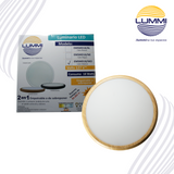 Luminaria LED de empotrar o sobreponer 18W MADERA (EMSMD18/MO)