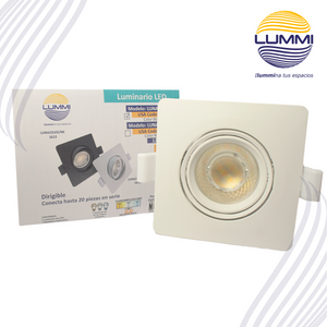 Luminaria LED dirigible de empotrar cuadrada de 7W (1612)