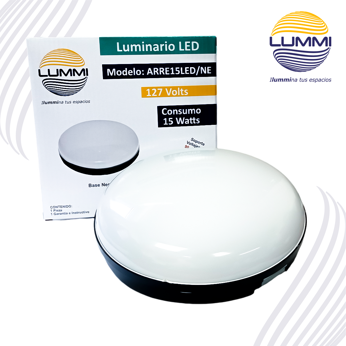 ARBOTANTE LED REDONDO NEGRO (ARRE15LED/NE)