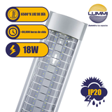 Luminario con rejillas con tira de LEDS (LULED2X9R)