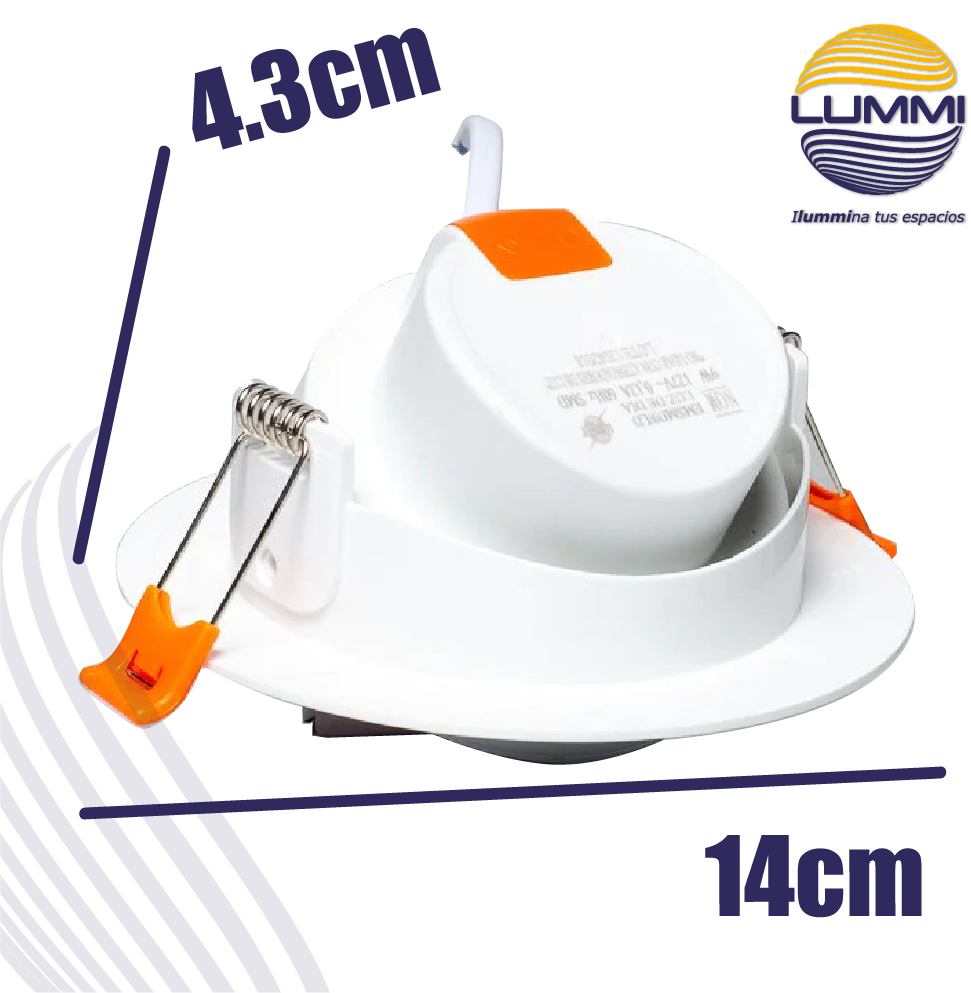 Luminaria  Circular LED 12W Empotrable SMD (EMSMD12/BC)