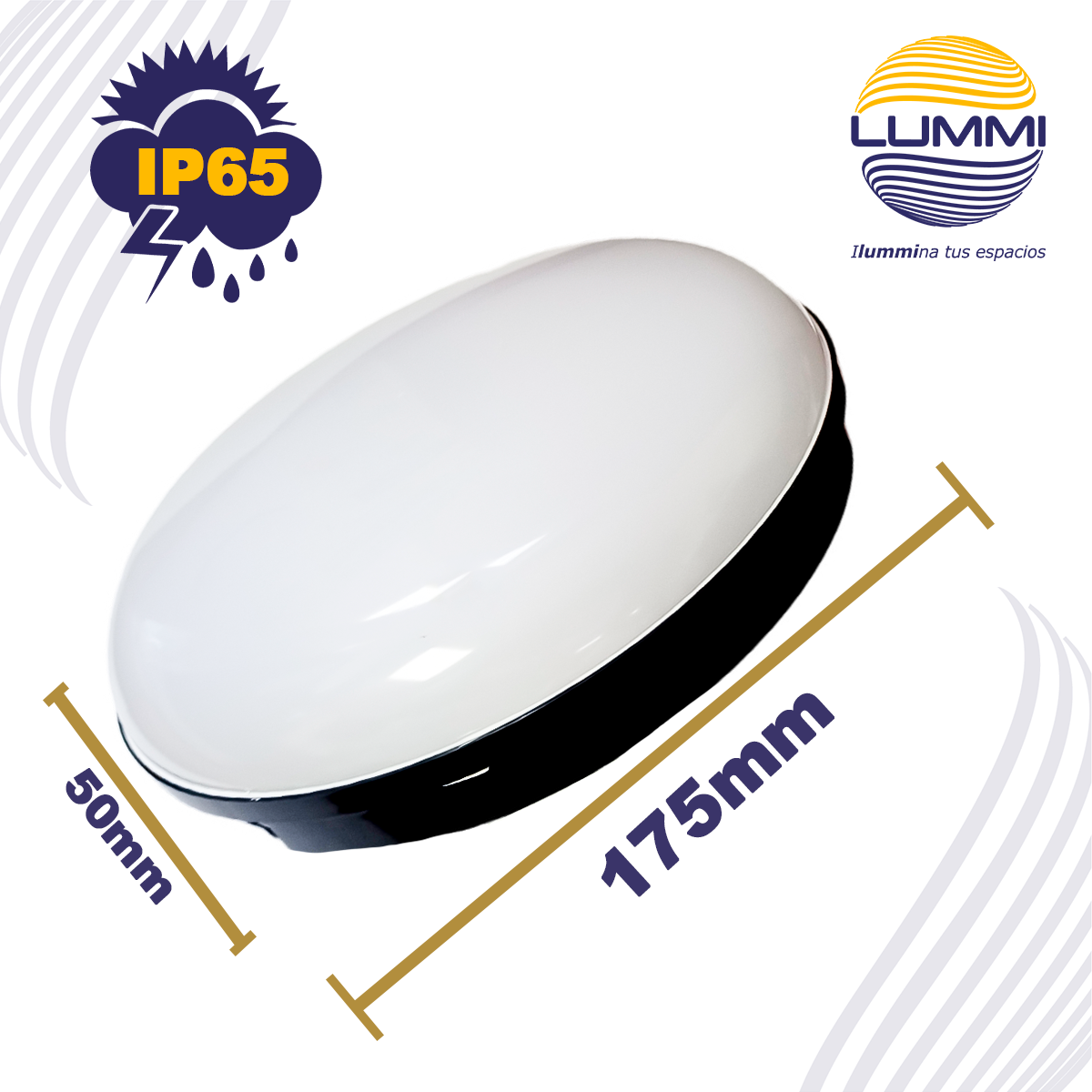 ARBOTANTE LED REDONDO NEGRO (ARRE15LED/NE)
