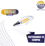 Foco tipo vela filamento LED (VEFILED4E12/BC)