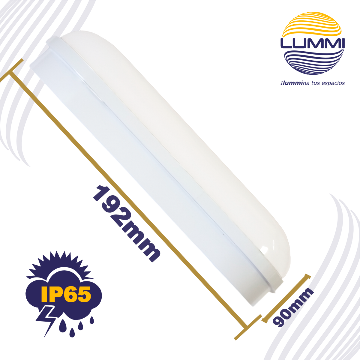 ARBOTANTE LED OVALADO BLANCO (AR15LED/BL)