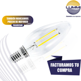 Foco tipo vela filamento LED (VEFILED4E14/LD)