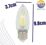 Foco tipo vela LED E26 (VEFILED4E26/LD)