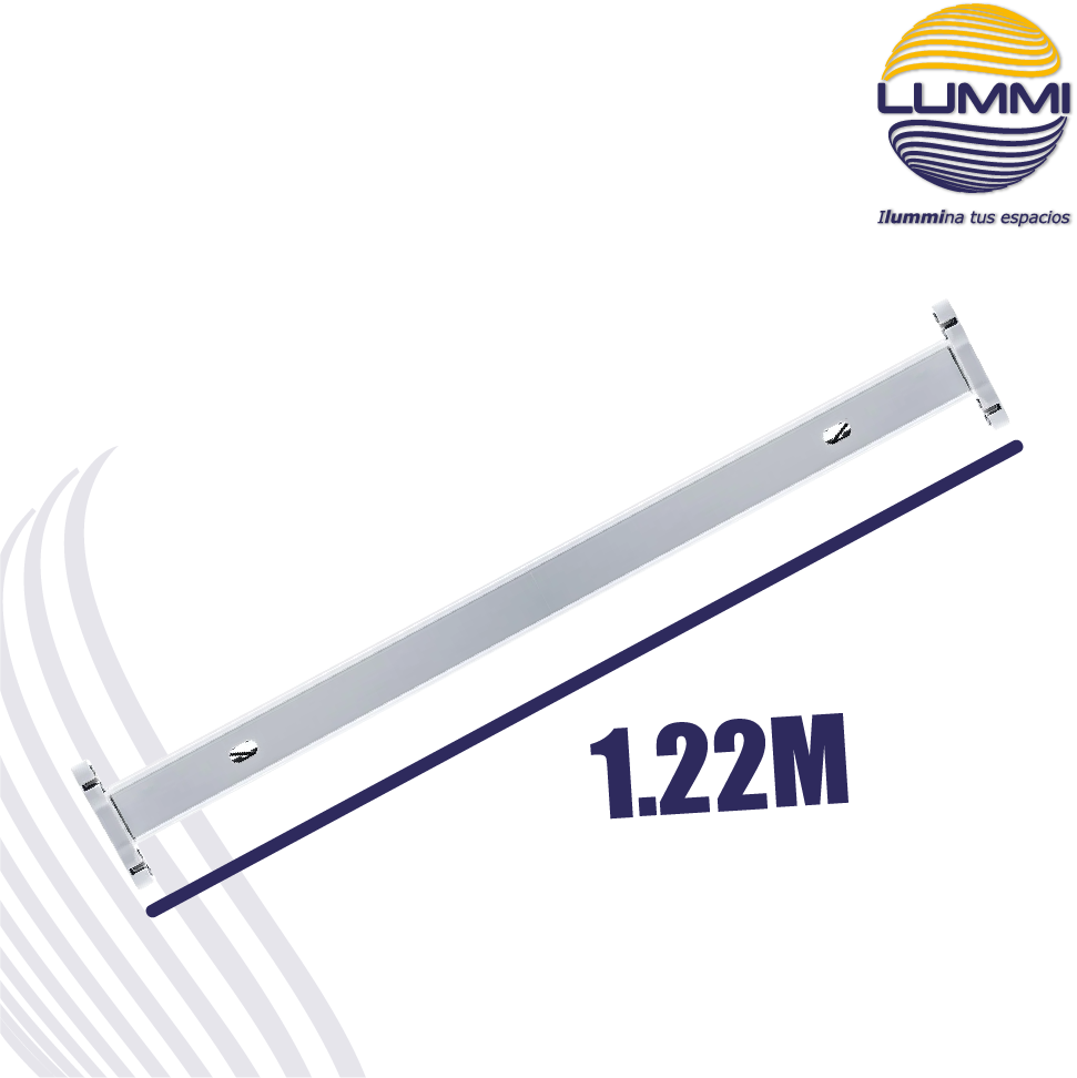 Canaleta para 2 tubos T8 de LED (CAN120T8X2LED/PL)