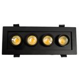 Luminaria LED empotrable con distribución telescópica de 26W (1424)