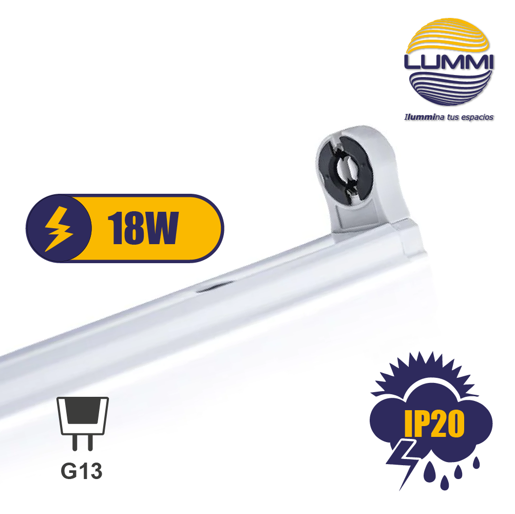Canaleta para tubo T8 de LED  (CAN120T8LED/MO)