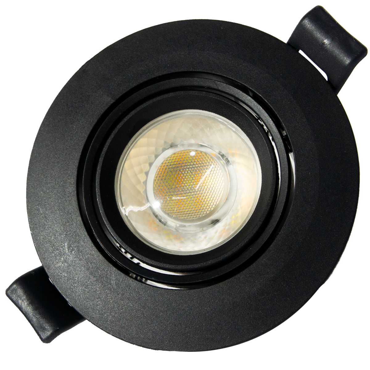 Luminaria LED dirigible de empotrar redonda de 7W  - Negro (1611)