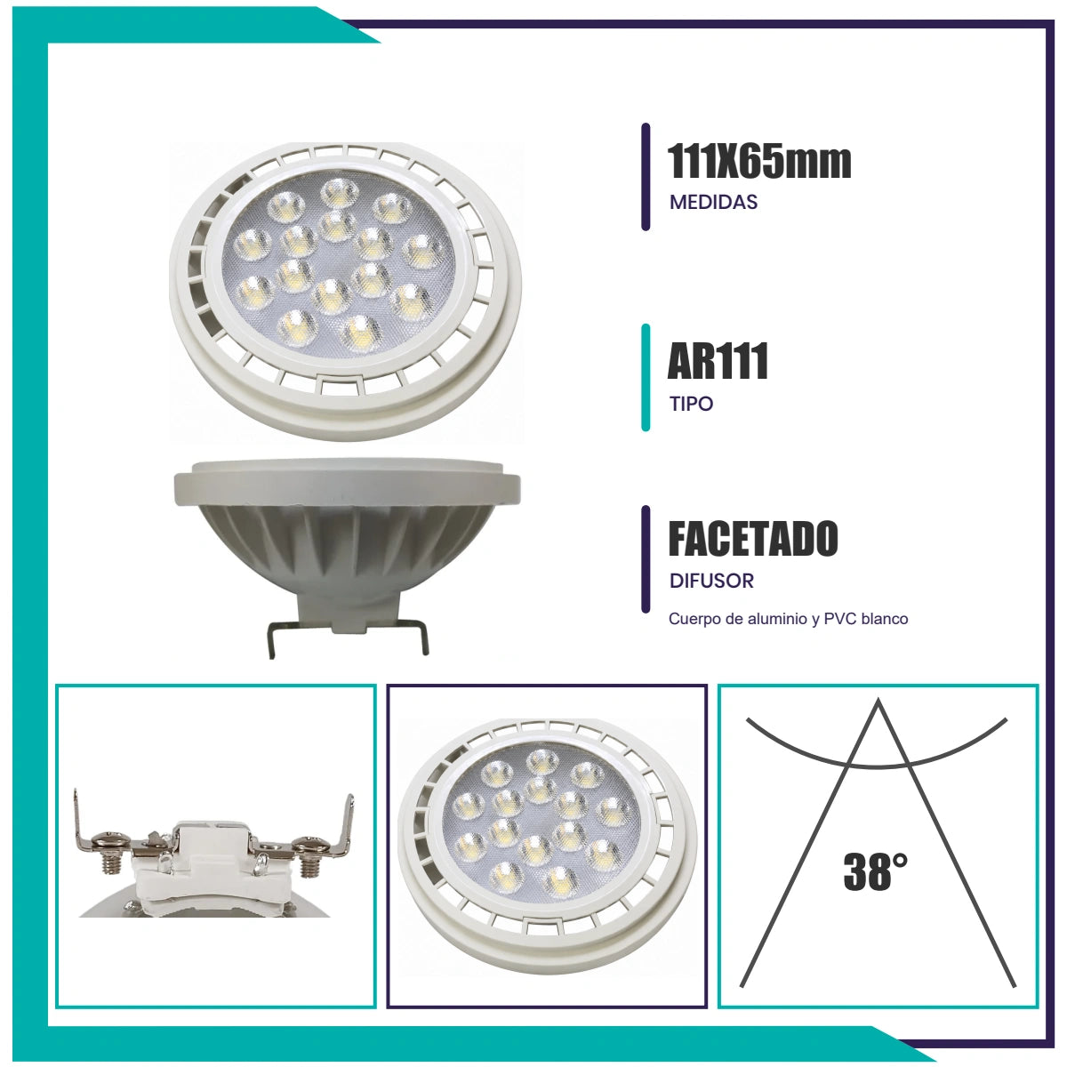 Luminario Led AR111 (AR111LED12/LD)