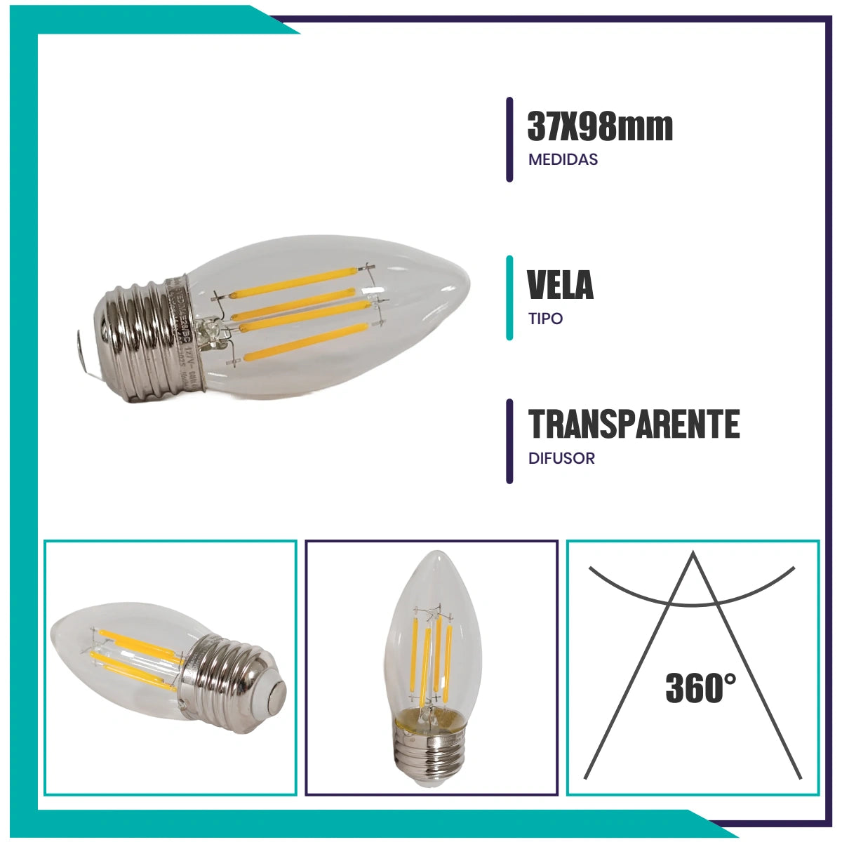 VELA Filamento Dimeable E26 (VEDIM4E26/LD)