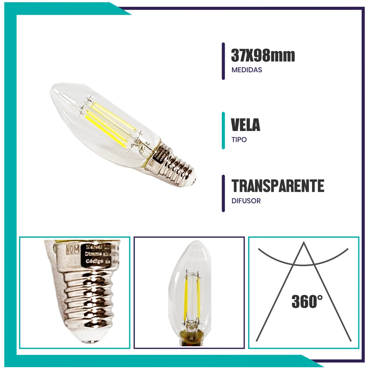 VELA Filamento Dimeable E14 (VEDIM4E14/LD)