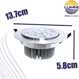 Luminaria LED 12W empotrable (ALUX12/LD)