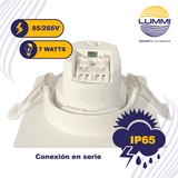 Luminaria LED dirigible de empotrar cuadrada de 7W (1612)