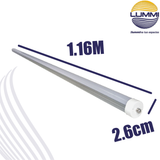 TUBO LED 18W acrílico opalino, Paq 5pzs  (T8SMDCFA8OP/LD)