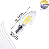 Foco tipo vela filamento LED (VEFILED4E12/BC)