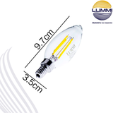 Foco tipo vela filamento LED (VEFILED4E12/LD)