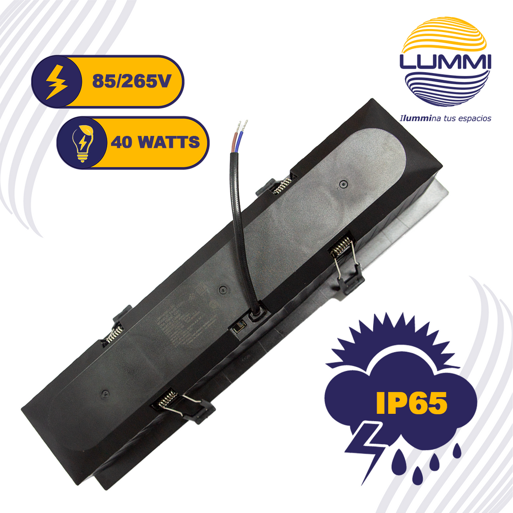 Luminaria LED empotrable con distribución telescópica de 40W (1436)