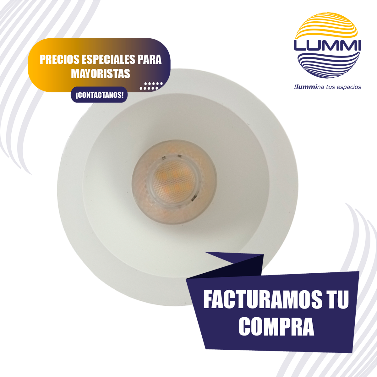 Luminario LED de sobreponer tipo spot de 7W Blanco (1701)