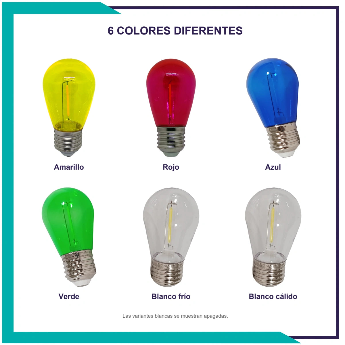 Lámpara tipo bombilla de filamento LED (S14LED)