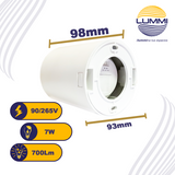 Luminario LED de sobreponer tipo spot de 7W Blanco (1701)