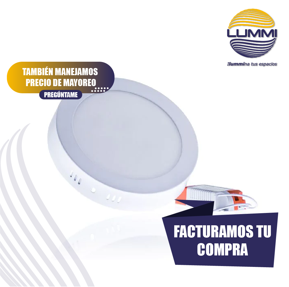 Panel circular de LEDS para sobreponer (SOLE8/LD)