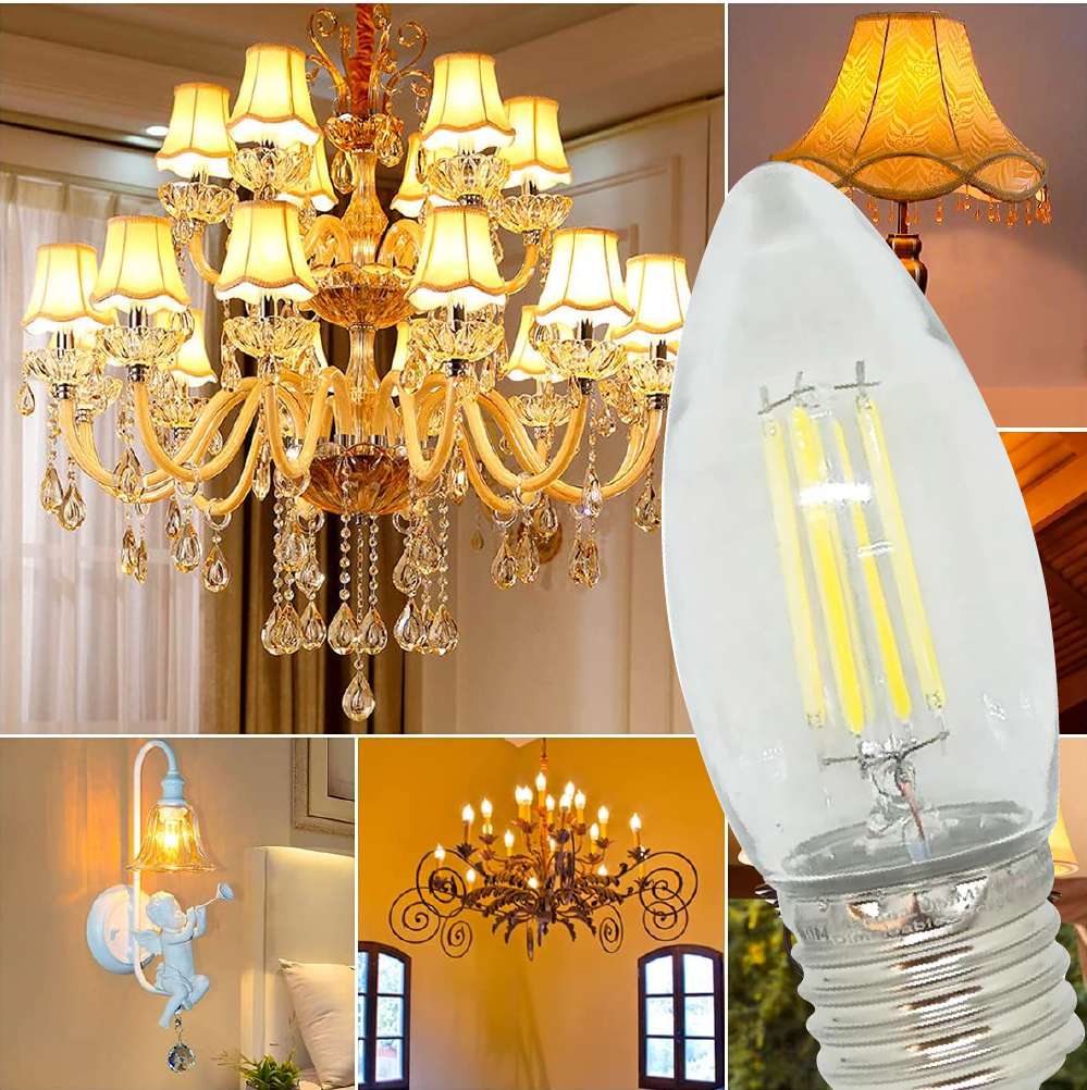 Foco tipo vela LED E26 (VEFILED4E26/LD)