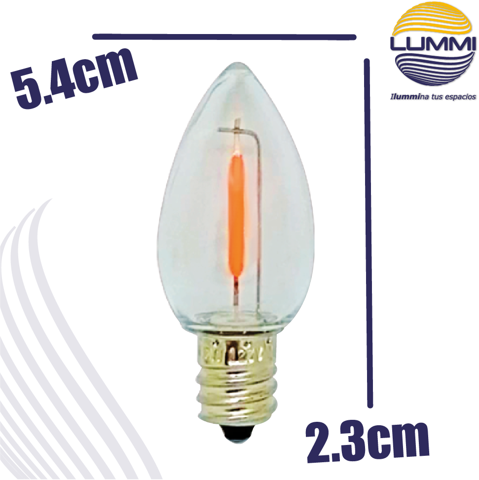 FOCO VELA FILAMENTO DIMEABLE (C7.5FILED)