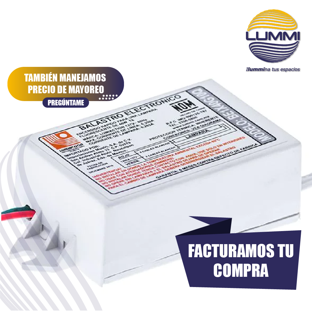 Balastro electrónico 16W a 40W T5, T9 o T10 (BE1X40G10Q)
