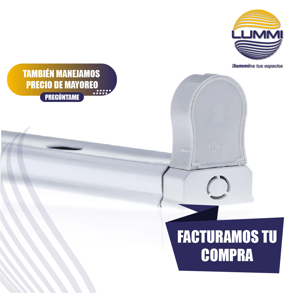 Canaleta para tubo T8 de LED  (CAN120T8LED/MO)