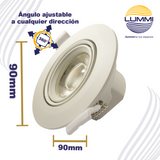 Luminaria LED dirigible de empotrar redonda de 7W (1610)