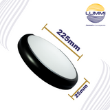Luminaria LED de empotrar o sobreponer 18W NEGRO (EMSMD18/NE)