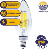 Foco tipo vela filamento LED (VEFILED4E12/BC)
