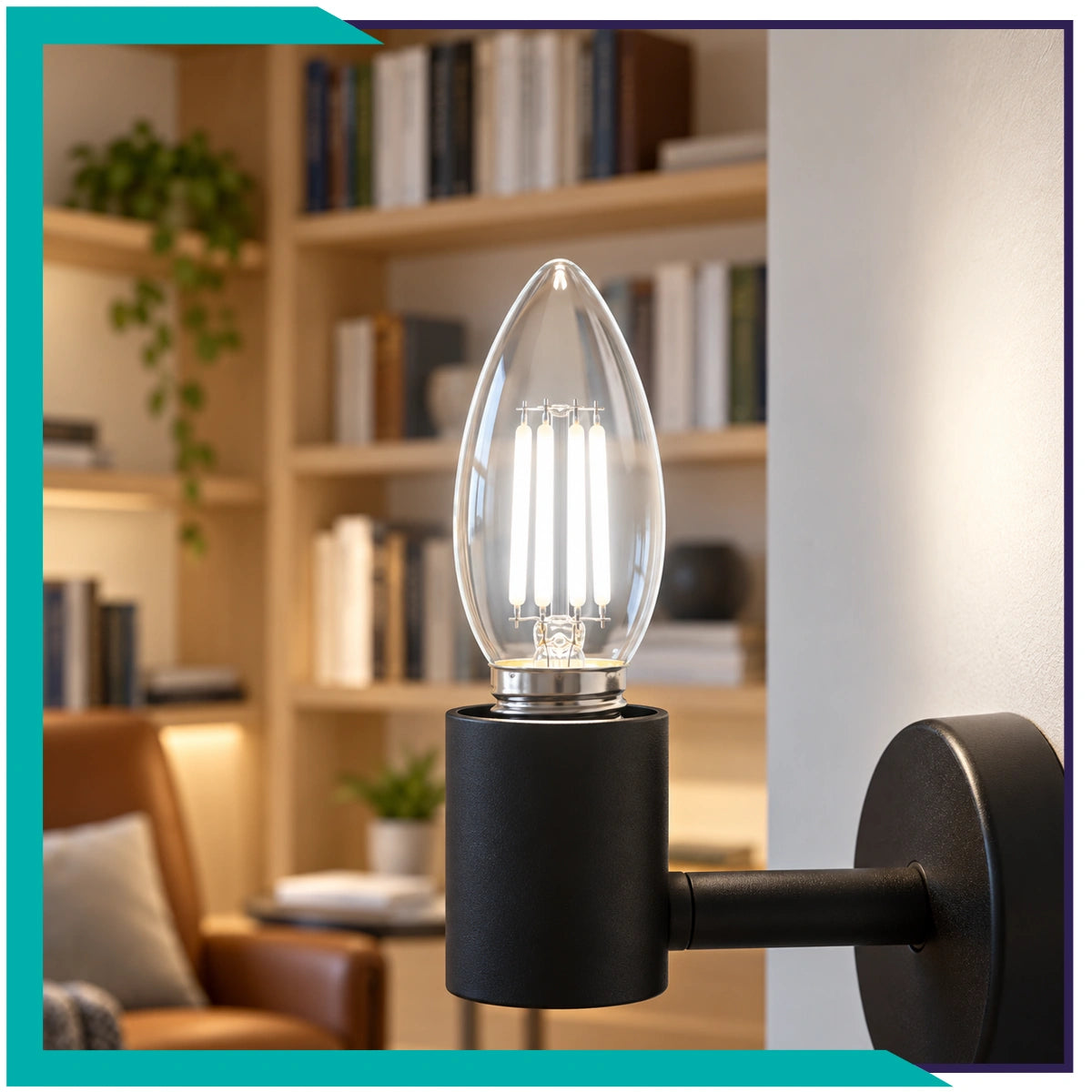 Foco tipo vela LED (VEFILED4E26/LD)