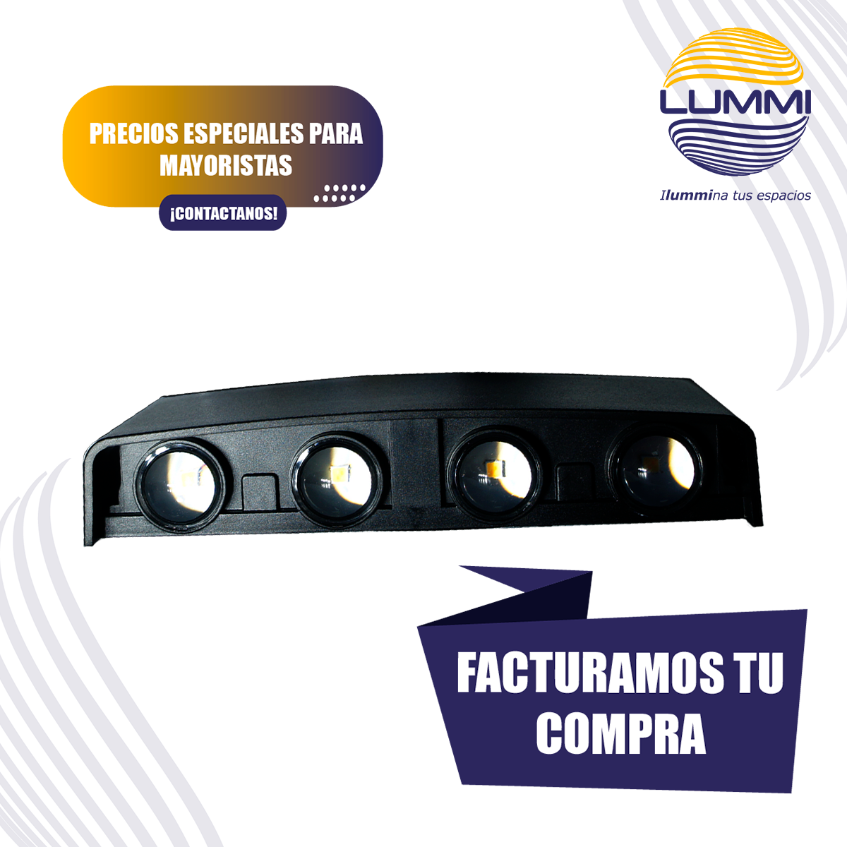 Arbotante de pared de 10W - 8 luces (1374)