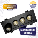 Luminaria LED empotrable con distribución telescópica de 26W (1424)