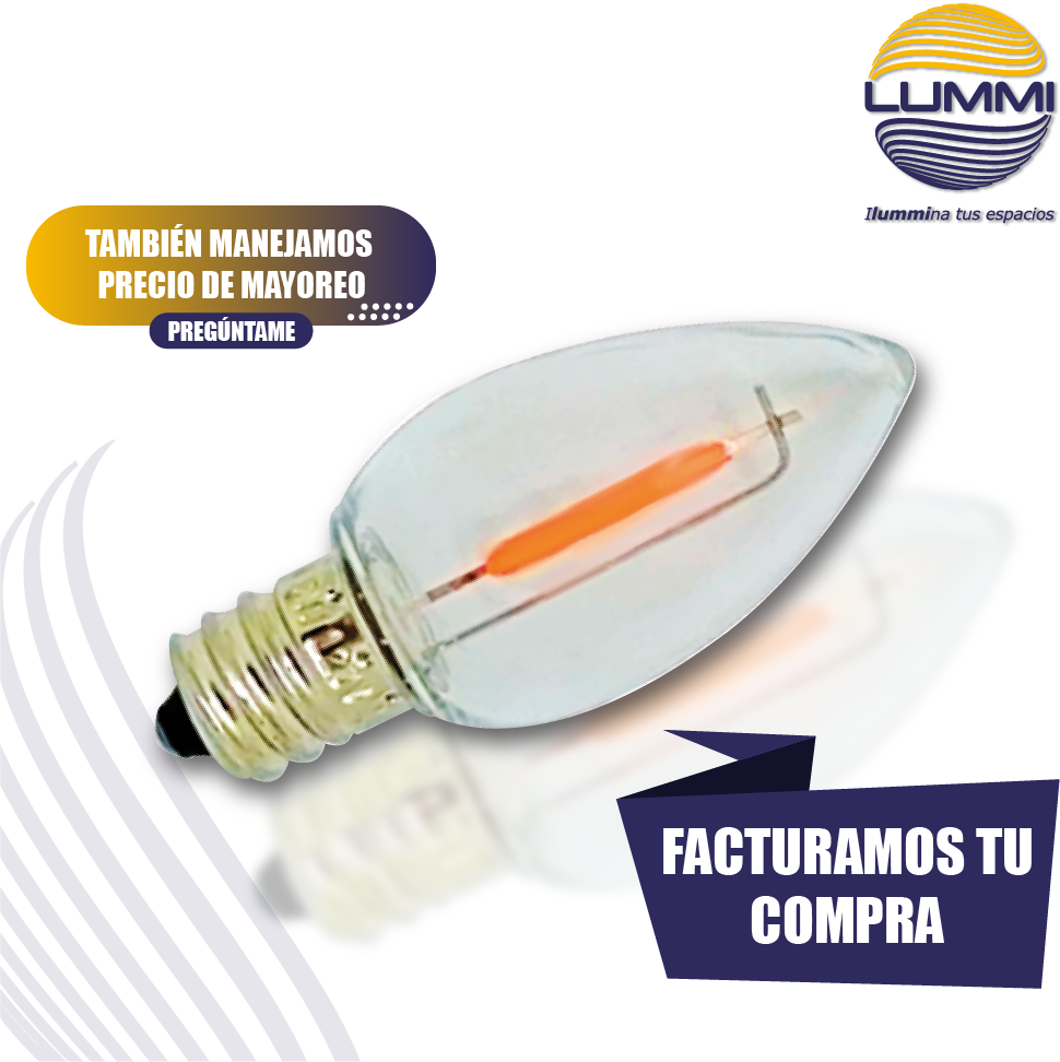 FOCO VELA FILAMENTO DIMEABLE (C7.5FILED)