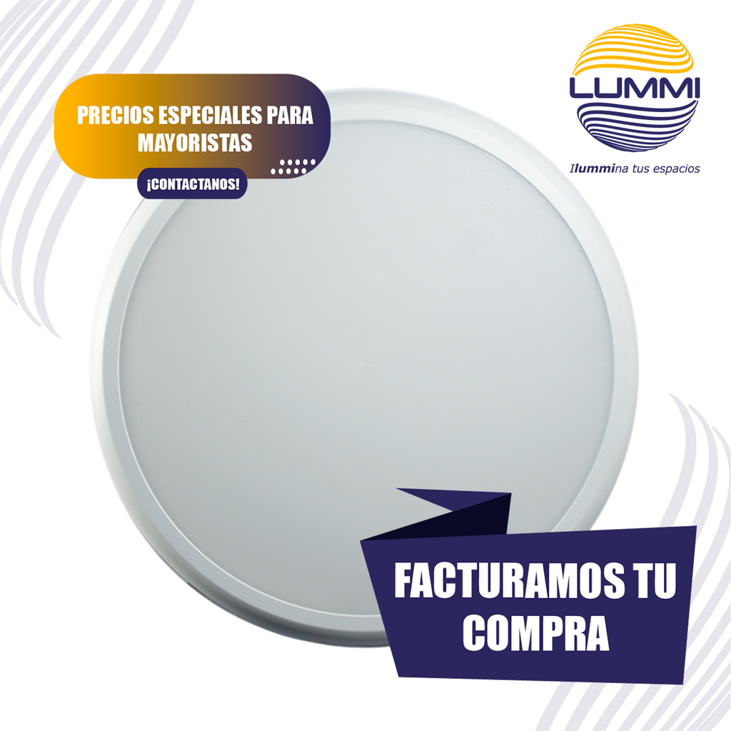 Luminaria LED de empotrar o sobreponer 18W BLANCO (EMSMD18/BL)
