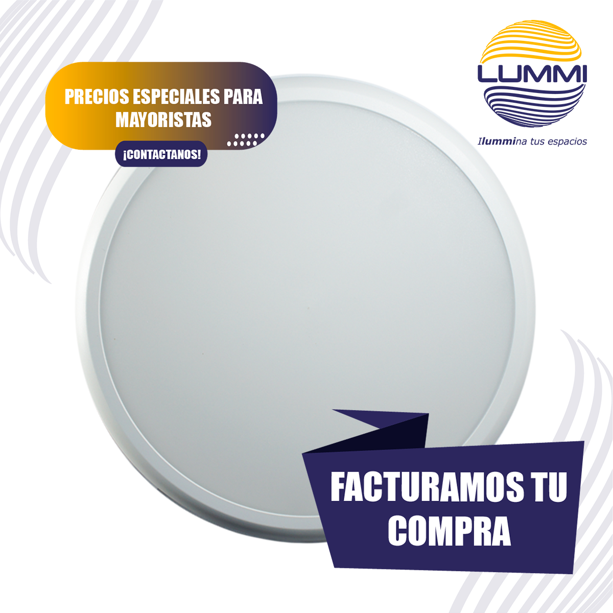 Luminaria LED de empotrar o sobreponer 18W BLANCO (EMSMD18/BL)