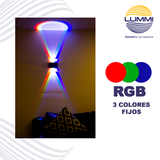 Arbotante de pared de 7W - 6 luces RGB (1370)