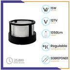 Arbotante de forma circular de 15W (1044)