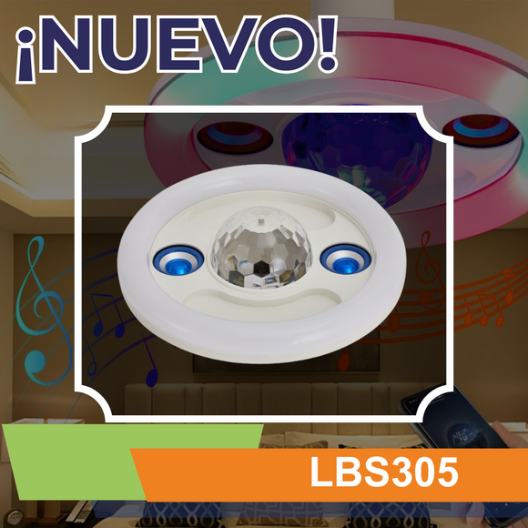 Lámpara LED multicolor con bocina y estrobo de 36W  ( LBS305 )